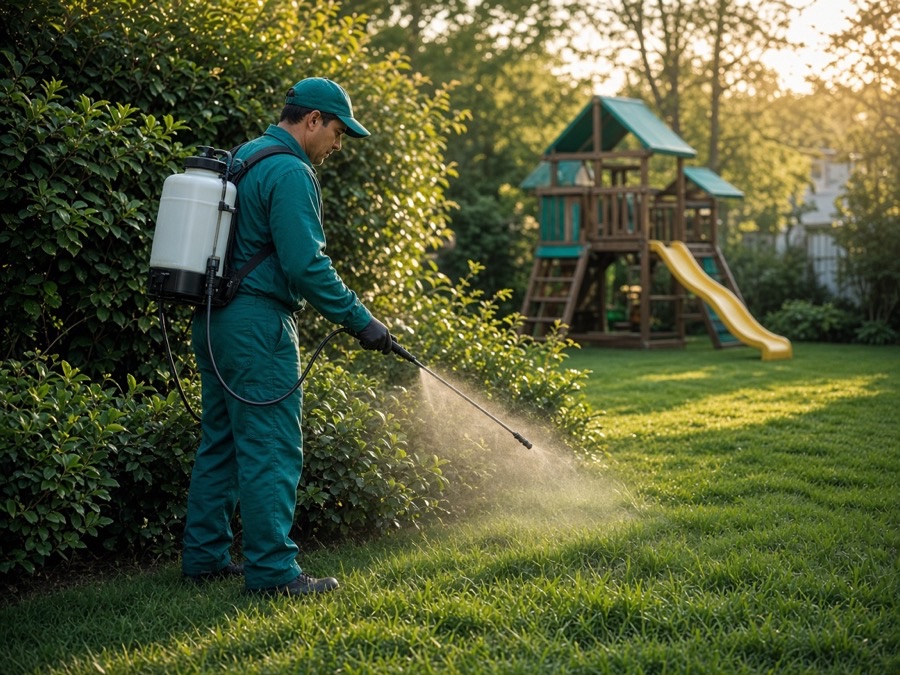 Mosquito spray for a backyard